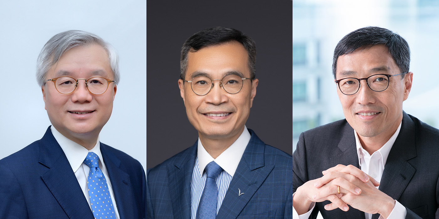 New appointees (from left): Mr Peter Kung; Dr Luk Che-chung, J.P.; Mr Wong Hak-keung, Albert