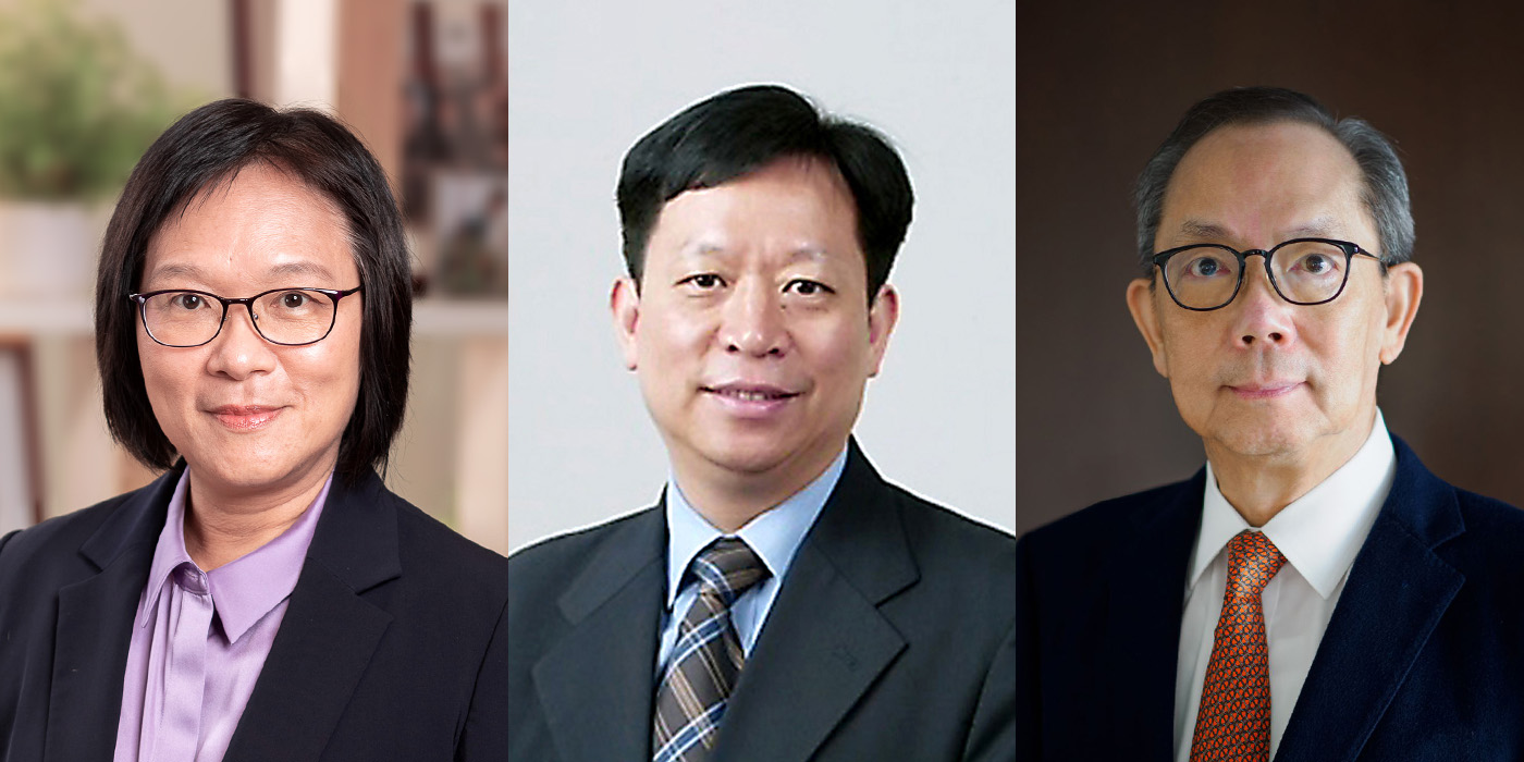 Appointees (from left): Professor Poon Wai-yin; Mr Eric Chan Cho-biu; Mr Charles Leung Ying-wai