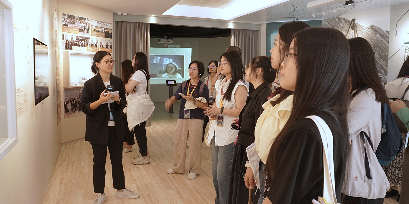 Participants visit the University’s History Gallery